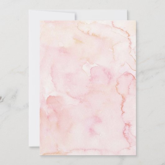 Roze Bloesem Bloemen Baby in Bloom Baby shower Kaart (Achterkant)