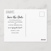 Roze Bloesem Bloemen Huwelijk Save the Date Briefkaart (Achterkant)