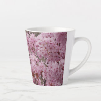 Roze Bloesem Bloemen Patroon Latte Mok