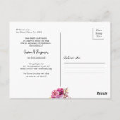 Roze Bloesem Bloemen Uitgesteld Wijzig de Datum Briefkaart (Achterkant)