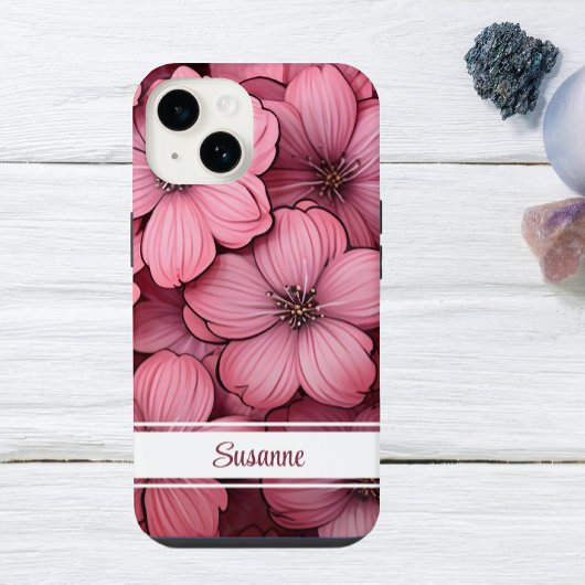  roze bloesem bloemenbloem iPhone hoesje