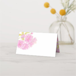 Roze bloesem bloemstuk plaatskaartjes