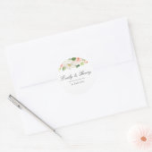 Roze bloesem blush bruiloft sticker (Envelop)