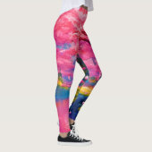 Roze Bloesem Bos Ontwerp Leggings (Rechts)