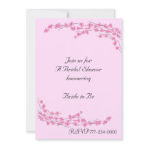 Roze Bloesem Bruidsuitnodiging