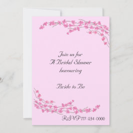 Roze Bloesem Bruidsuitnodiging Kaart