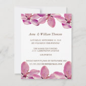 Roze bloesem Bruiloft Jubileum Uitnodigingen (Achterkant)