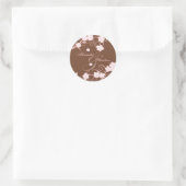 Roze Bloesem Bruiloft Save The Date Aankondiging Ronde Sticker (Tas)