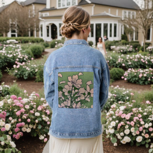 roze bloesem cascade denim jacket