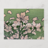 roze bloesem cascade feestdagenkaart (Voorkant)