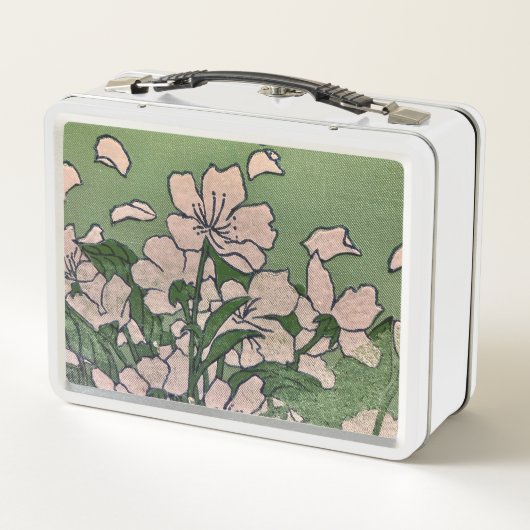 Roze Bloesem Cascade Metalen Doos (Achterkant)