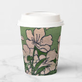 Roze Bloesem Cascade Papieren beker (Links)