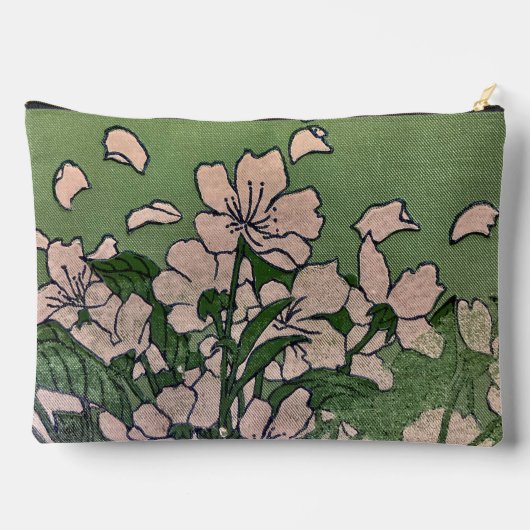 Roze Bloesem Cascade Print Cut Naaizak Etui (Achterkant)