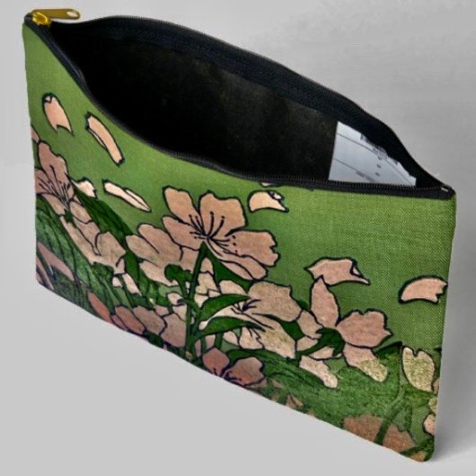 Roze Bloesem Cascade Print Knip Naai Tas
