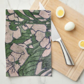 roze bloesem cascade theedoek (Quarter Fold)