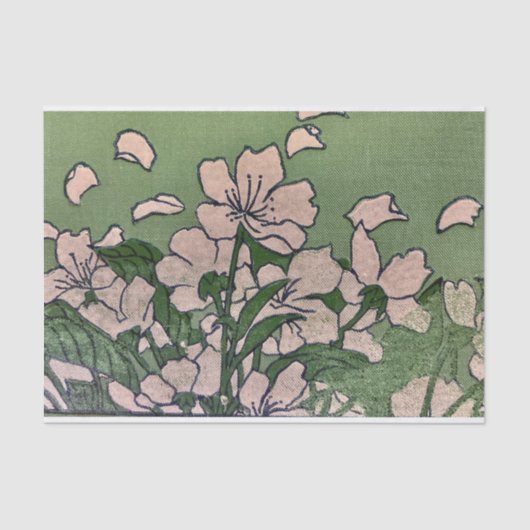 roze bloesem cascade tissuepapier (Voorkant)