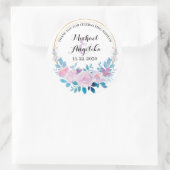 Roze bloesem Dank je Sticker Labels Favor (Tas)