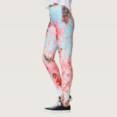 Roze bloesem en vliegende bloemblaadjes (of sneeuw leggings (Links)