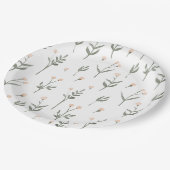 Roze bloesem Fijne wilde bloemen Papieren Bordje (Gekanteld)