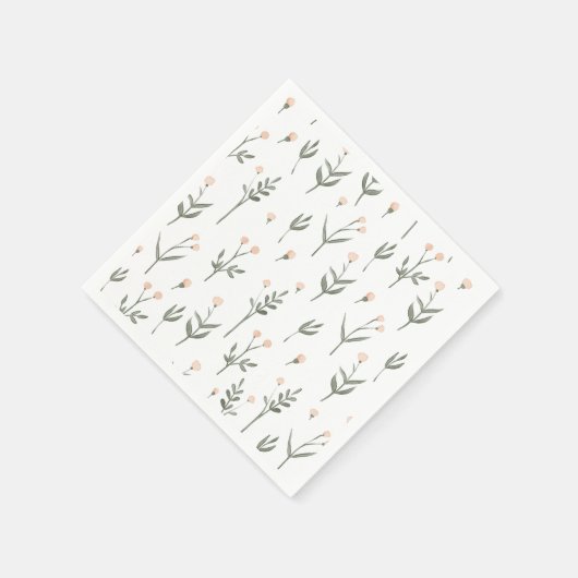 Roze bloesem Fijne wilde bloemen Servet (Hoek)