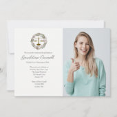 Roze Bloesem Foto Krans Kaart (Voorkant)