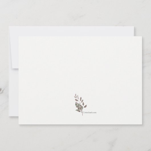 Roze Bloesem Foto Krans Kaart (Achterkant)