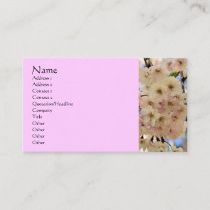 Roze bloesem Fotografie Visitekaartje