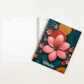 Roze Bloesem Geometrische Abstracte Wandkunst Planner (Display)