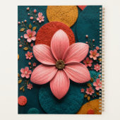 Roze Bloesem Geometrische Abstracte Wandkunst Planner (Achterkant)
