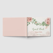 roze bloesem groen blad gastenboek (Volledig)