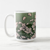 Roze Bloesem Groen Koffiemok (Links)