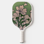 Roze Bloesem Groen  Pickleball Paddle (Achterkant)