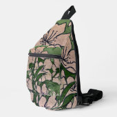 Roze Bloesem Groen Sling Bag (Rechterhoek)