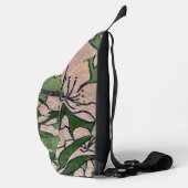 Roze Bloesem Groen Sling Bag (Rechts)