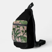 Roze Bloesem Groen Sling Bag (Rechterhoek)