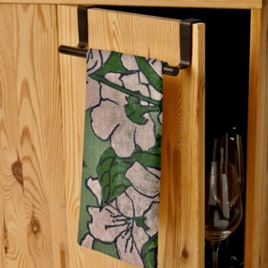 Roze Bloesem Groen Theedoek