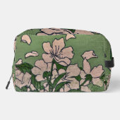 Roze Bloesem Groen Toilettasje (Achterkant)