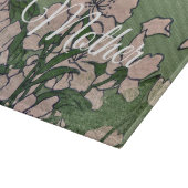 Roze Bloesem Groene Snijplank (Hoek)