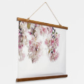  roze bloesem hangend wandkleed (Gebogen)