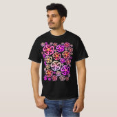 Roze bloesem harten T-shirt (Voorkant volledig)