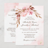 Roze bloesem in één Christelijk huwelijk Kaart (Voorkant / Achterkant)