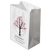 Roze bloesem in liefhebbend geheugen van begrafeni medium cadeauzakje (Achterkant Gekanteld)