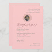 Roze bloesem kaart (Voorkant / Achterkant)