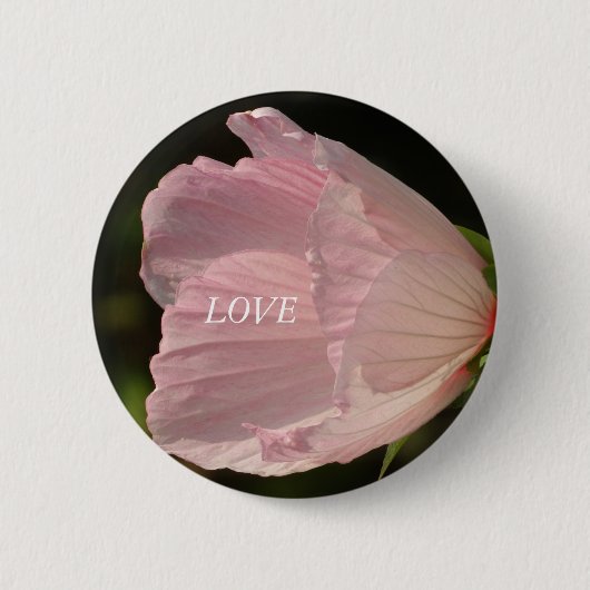 Roze Bloesem LIEFDE Foto Ronde Badge Button 5,7 Cm (Voorkant)