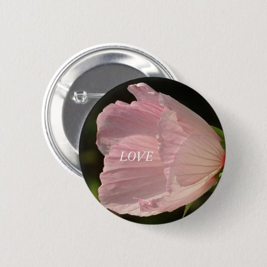 Roze Bloesem LIEFDE Foto Ronde Badge Ronde Button 5,7 Cm (Voorkant /achterkant)