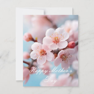 Roze Bloesem Magie  Feestdagenkaart