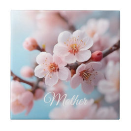 Roze Bloesem Magie  Tegeltje