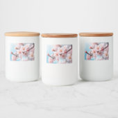 Roze Bloesem Magie  Voedselcontainer Etiket (Flessen)