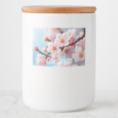 Roze Bloesem Magie  Voedselcontainer Etiket (Voorkant)