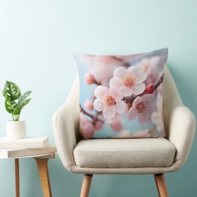 Roze Bloesem Magie Worp Kussen (Cozy throw pillow that reminds Mom she’s loved—perfect Mother’s Day home accent.)